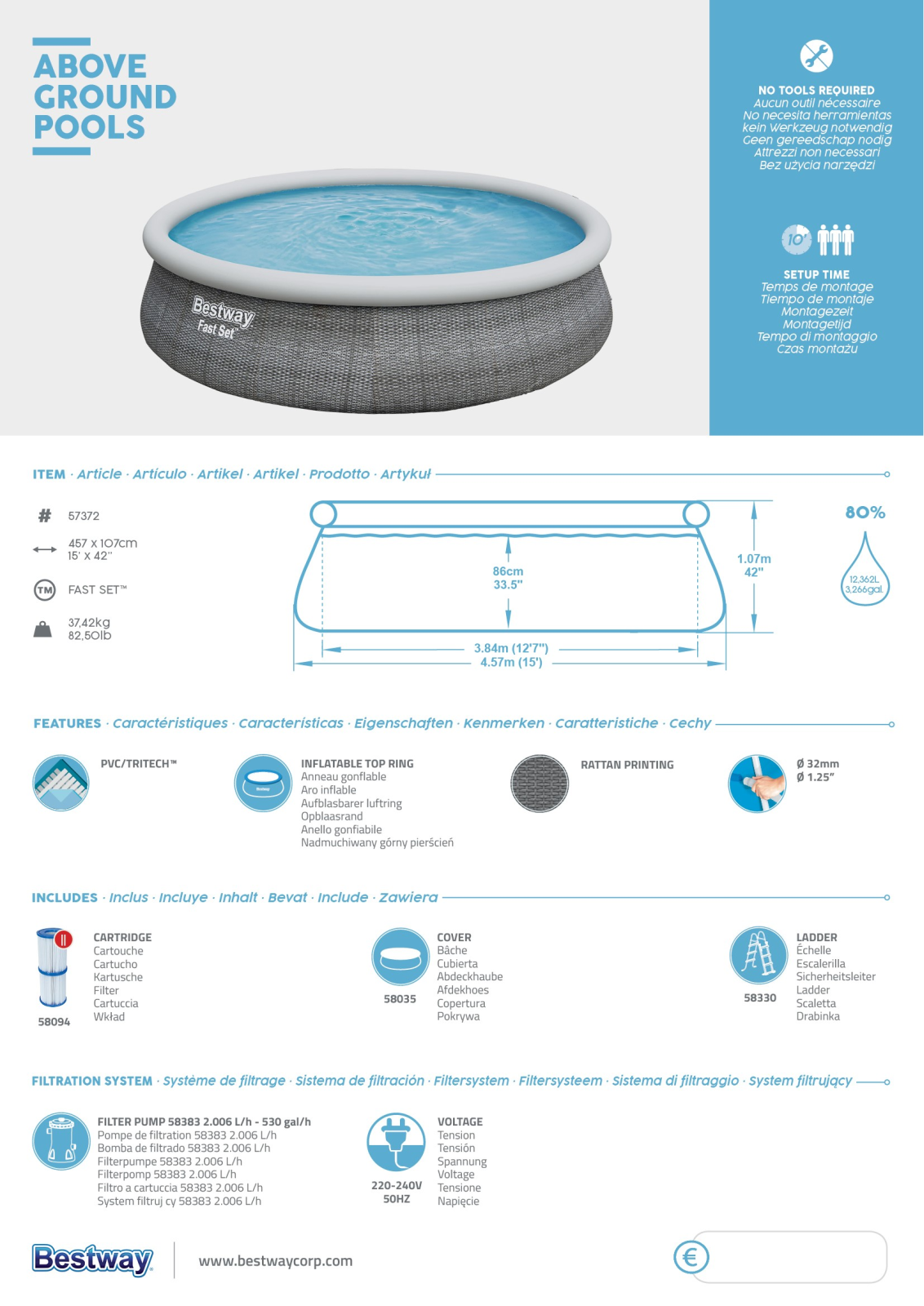 Bestway 57372 User Manual