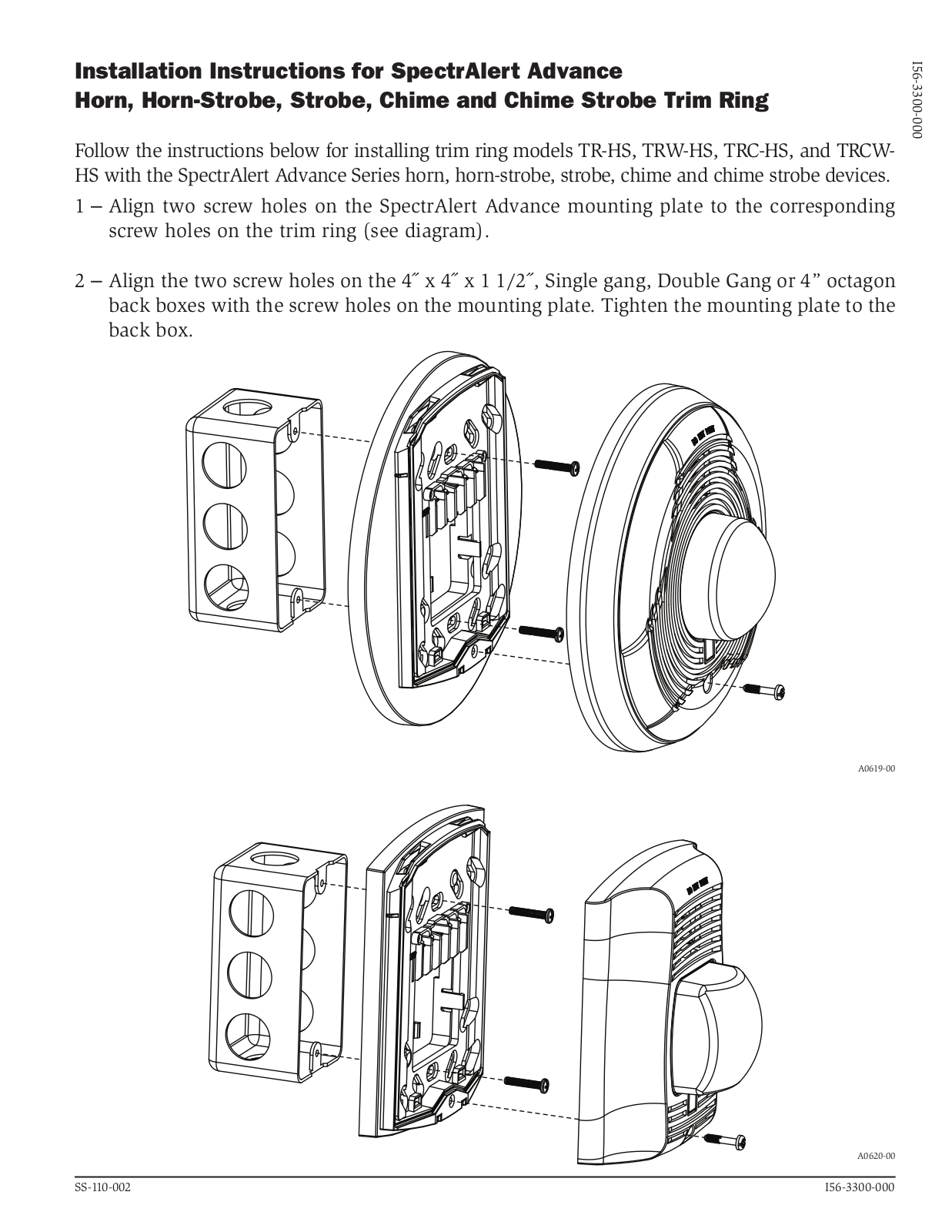 System Sensor TR-HS, TRC-HS, TRW-HS, TRCW-HS User Manual