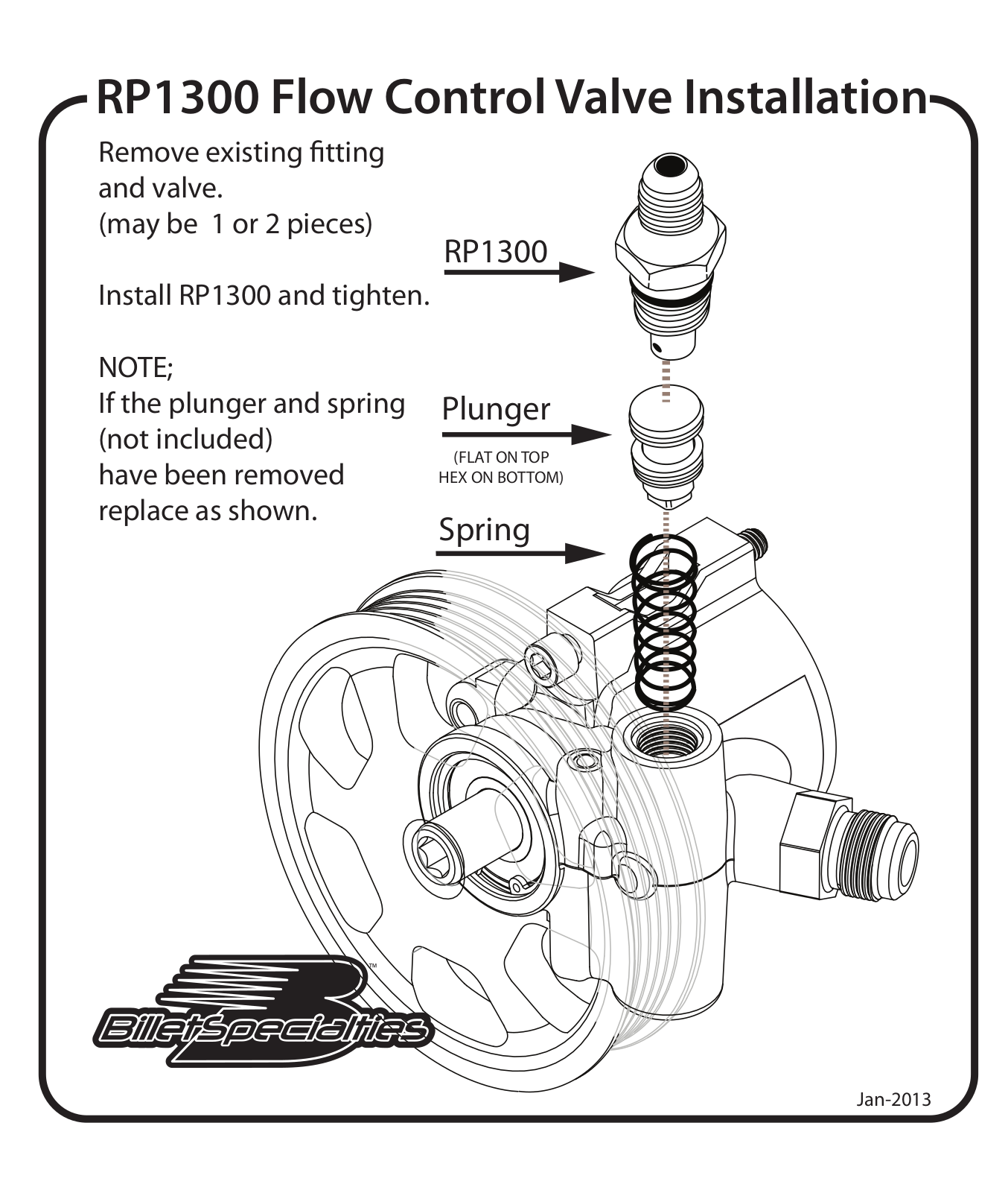 Billet Specialties RP1300 User Manual