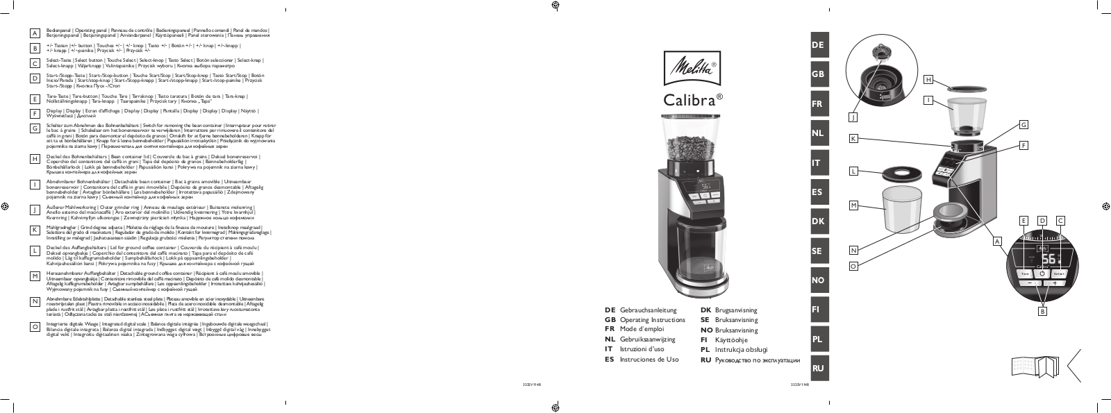 Melitta Calibra with integrated scale User Manual