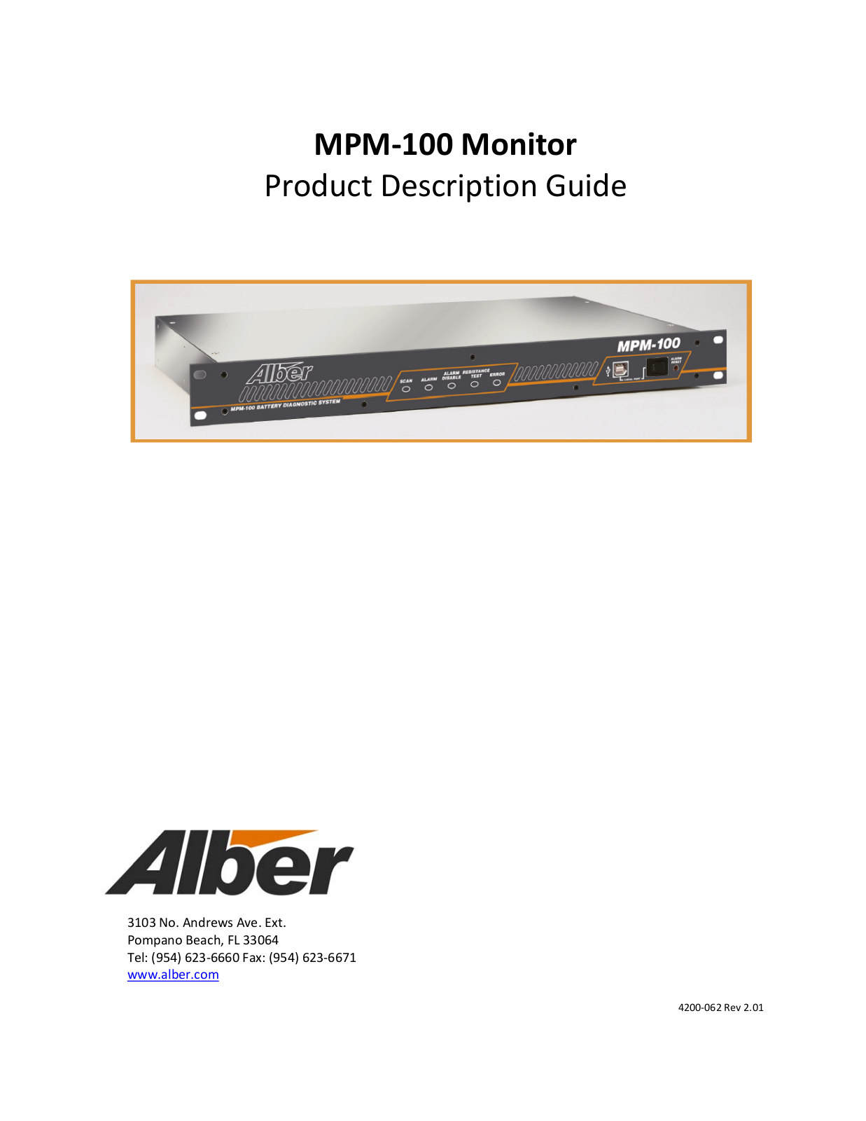 Emerson Alber MPM-100 Brochures and Data Sheets