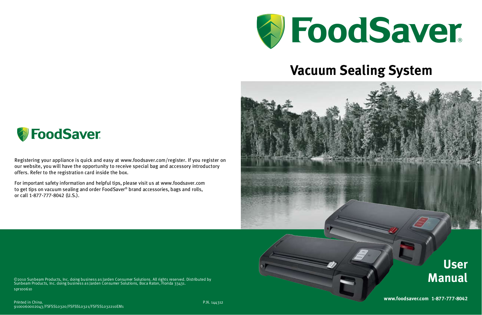 FoodSaver Vacuum Sealing System Owner's Manual