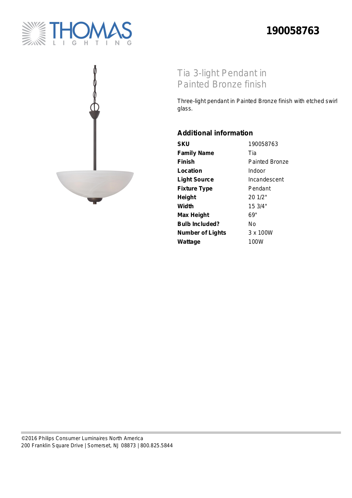 Thomas Lighting 190058763 User Manual - ManualMachine.com