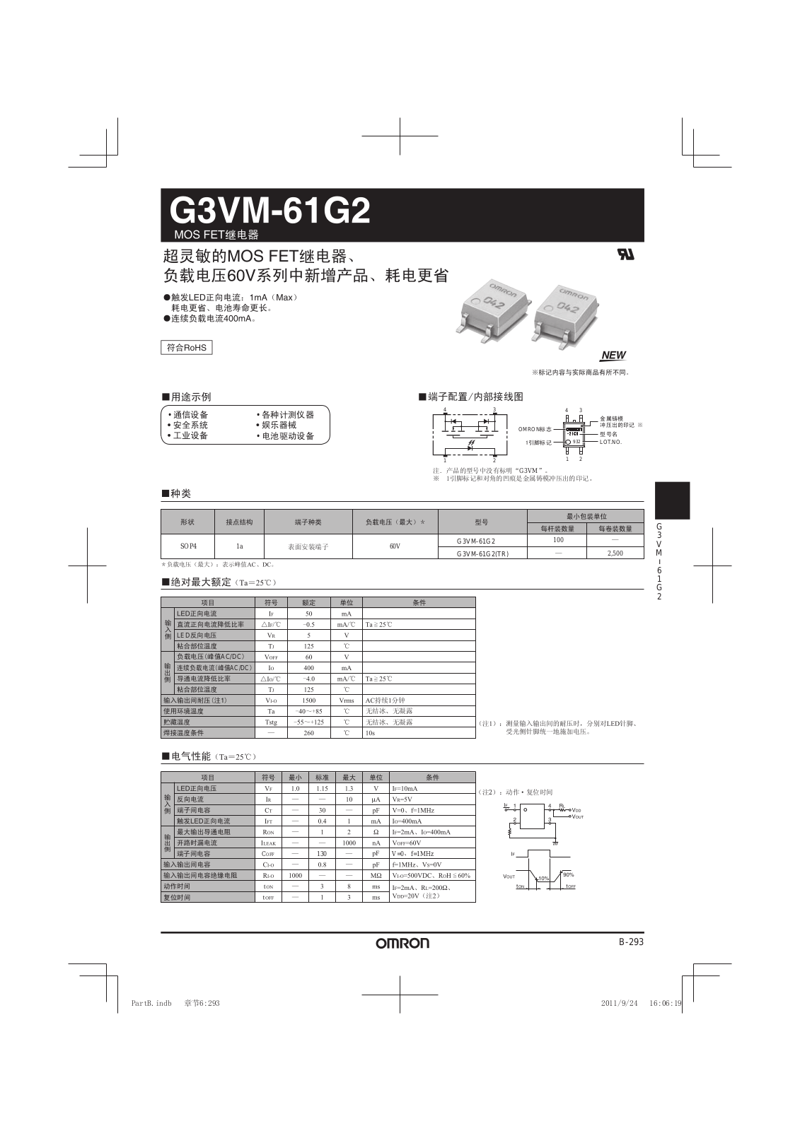 OMRON G3VM-61G2 User Manual