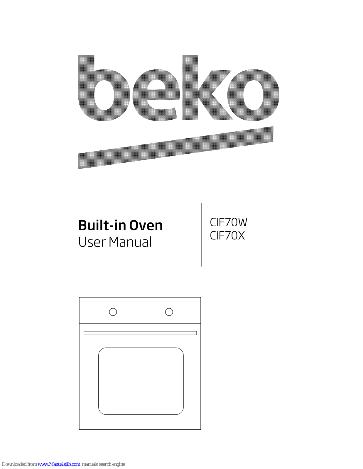 Beko CIF70W, CIF70X User Manual