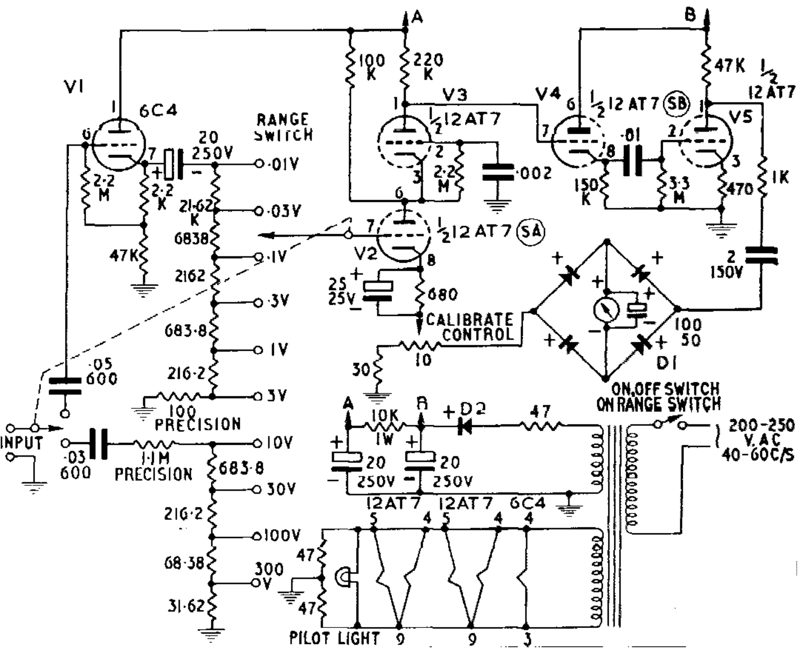 Heath Company AV-3-U Schematic