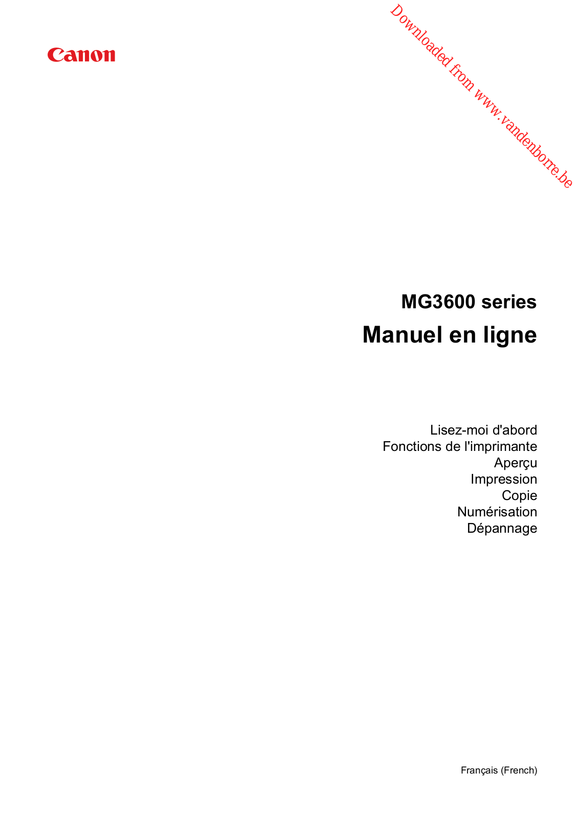 CANON MG3650S User Manual