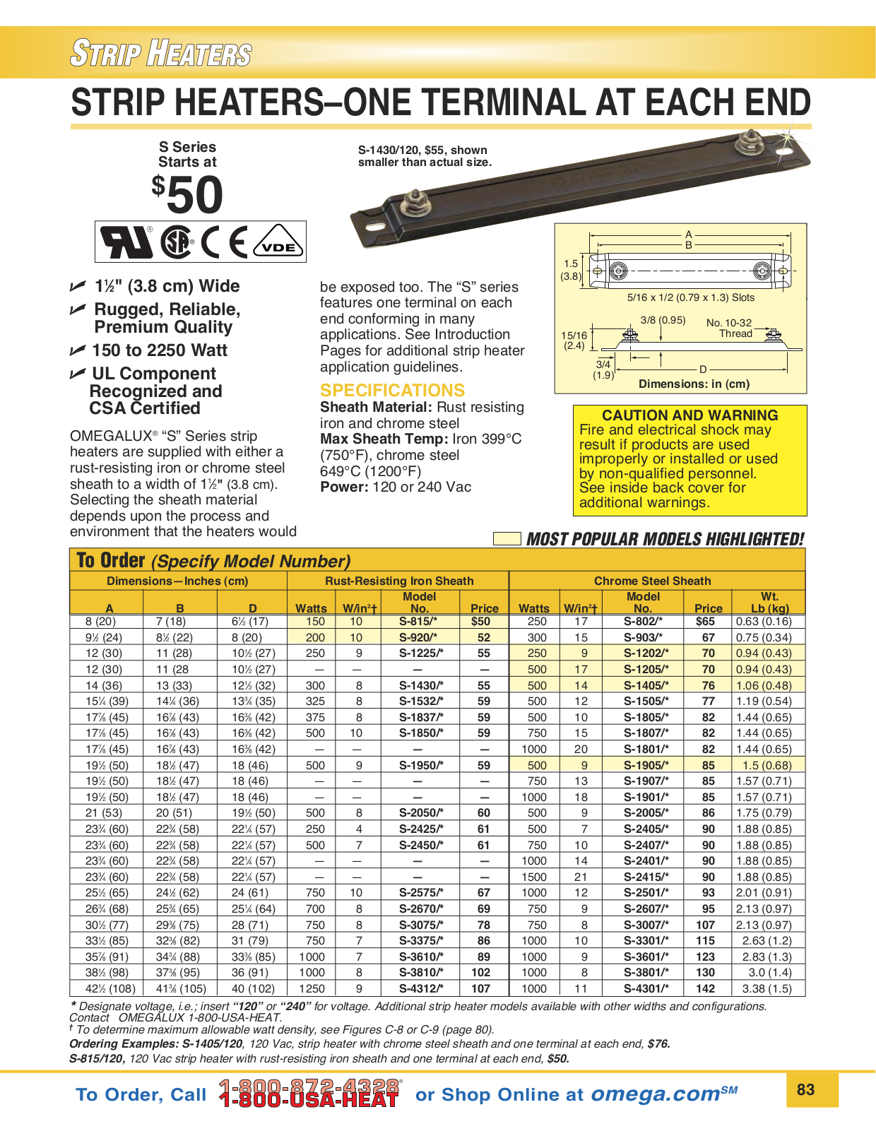 Omega Products S-1202-240 User Manual