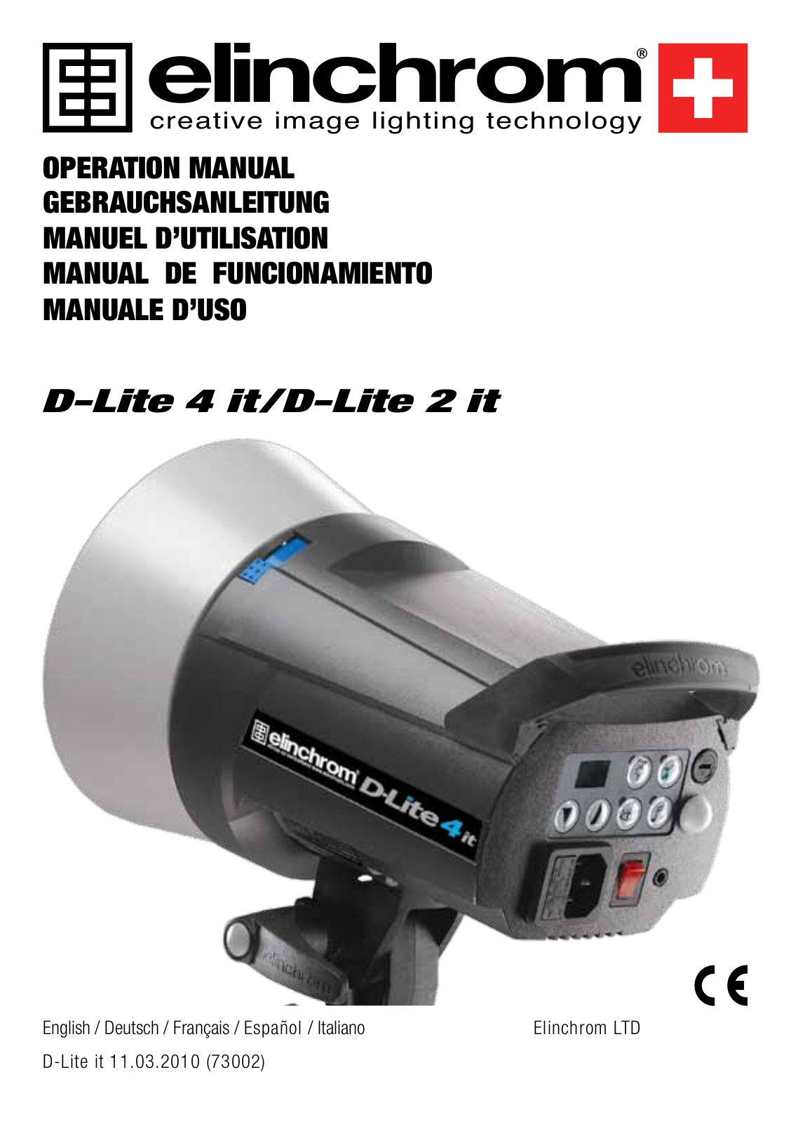 Elinchrom D-LITE 4 IT, D-LITE 2 IT User Manual