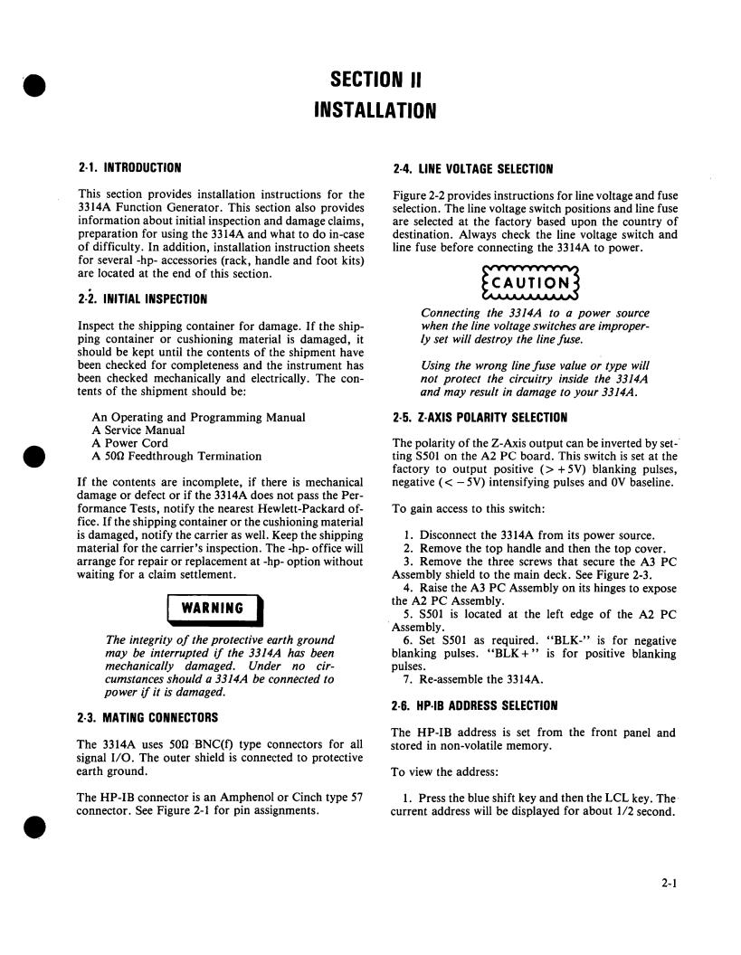HP 3314A Service Manual