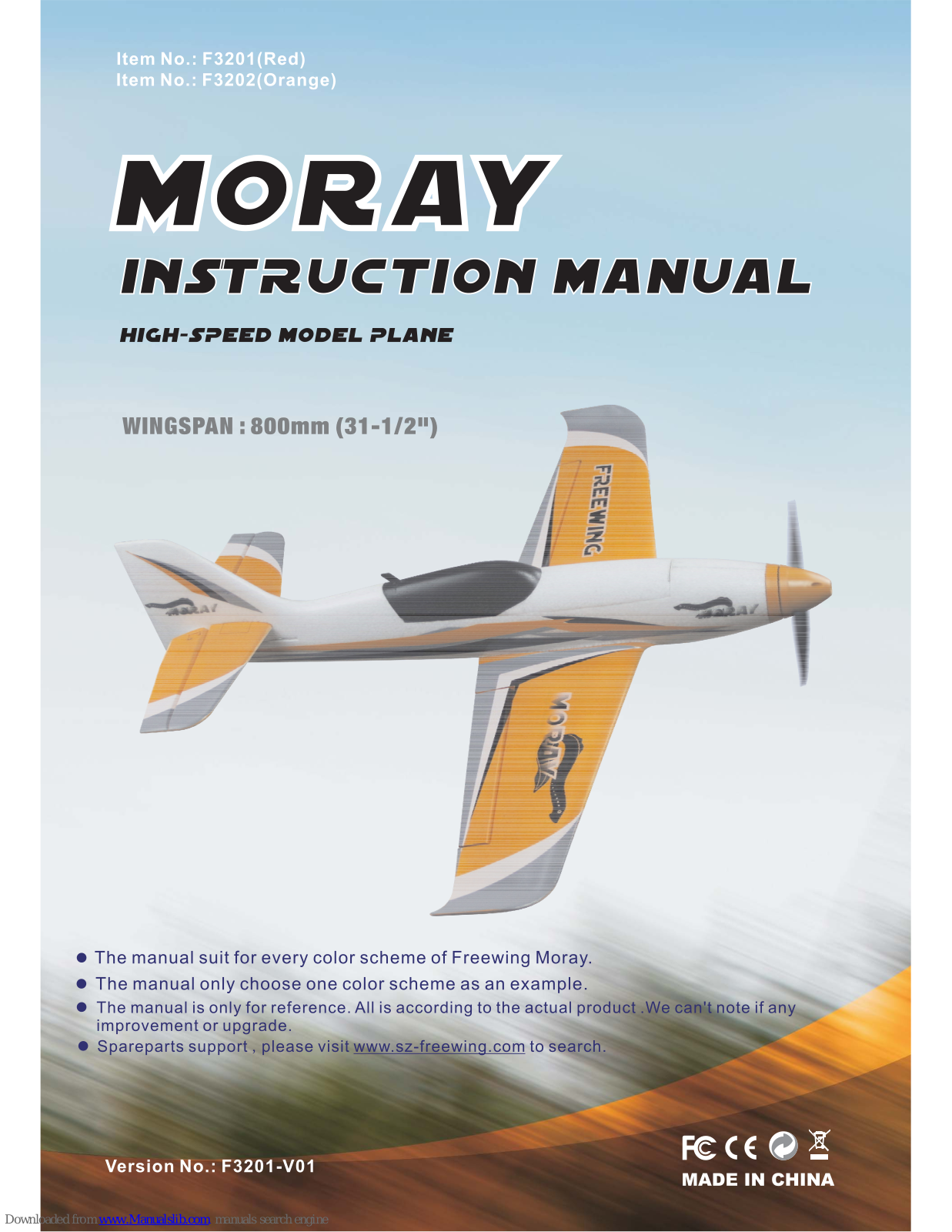 Freewing Moray Instruction Manual - ManualMachine.com