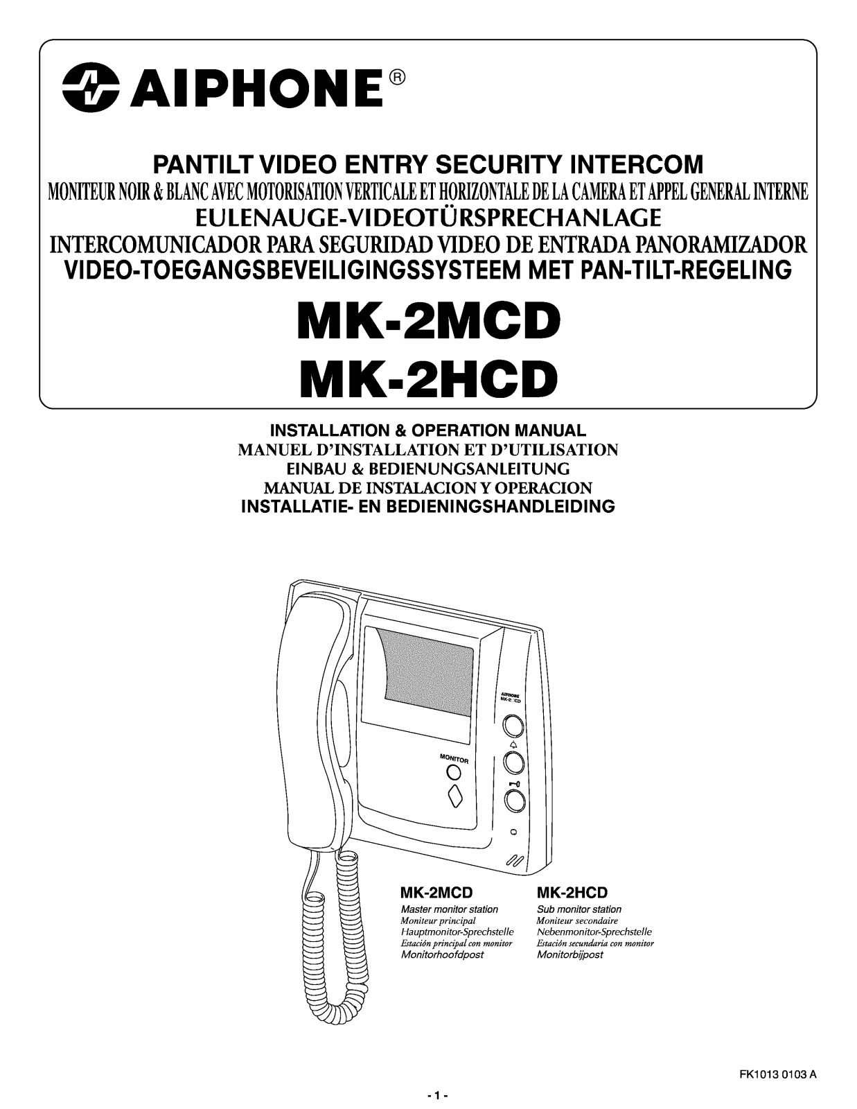 Aiphone MK-2HCD User Manual