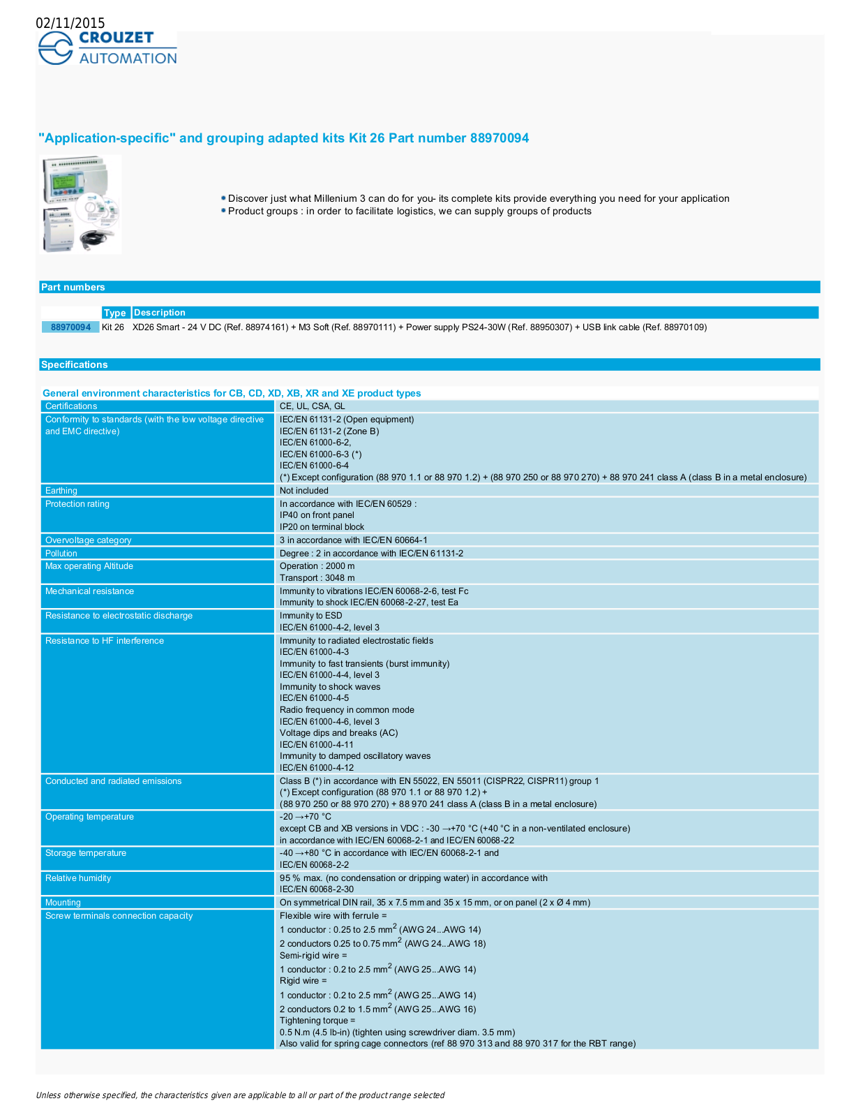 Crouzet 88970094 Data Sheet - ManualMachine.com