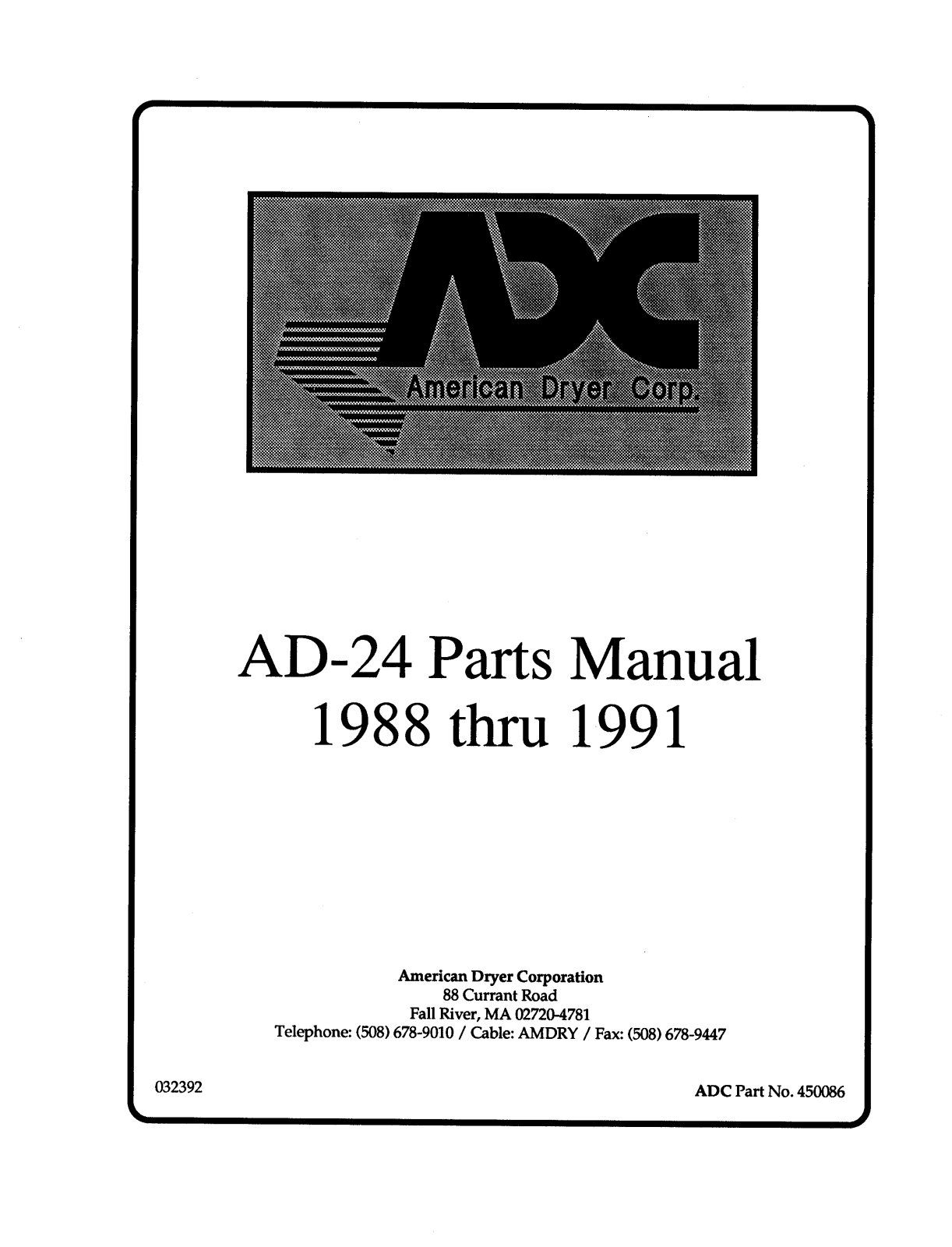 American Dryer AD-24 Parts Diagram