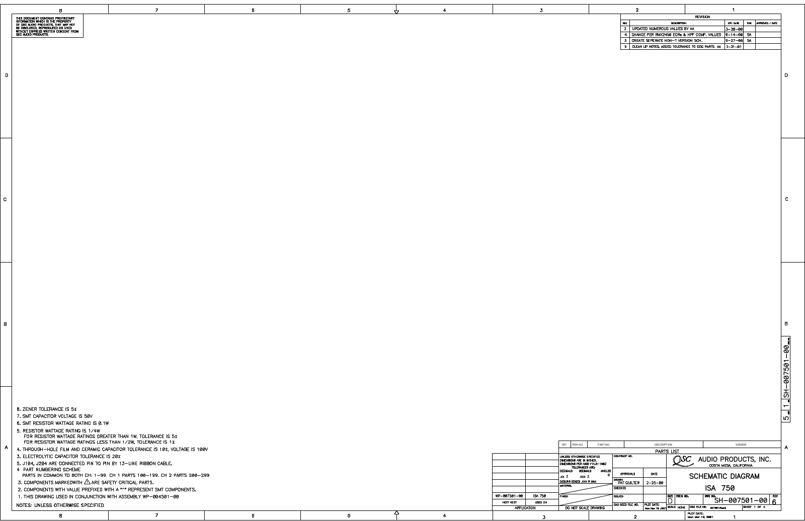 QSC ISA-750 Schematic