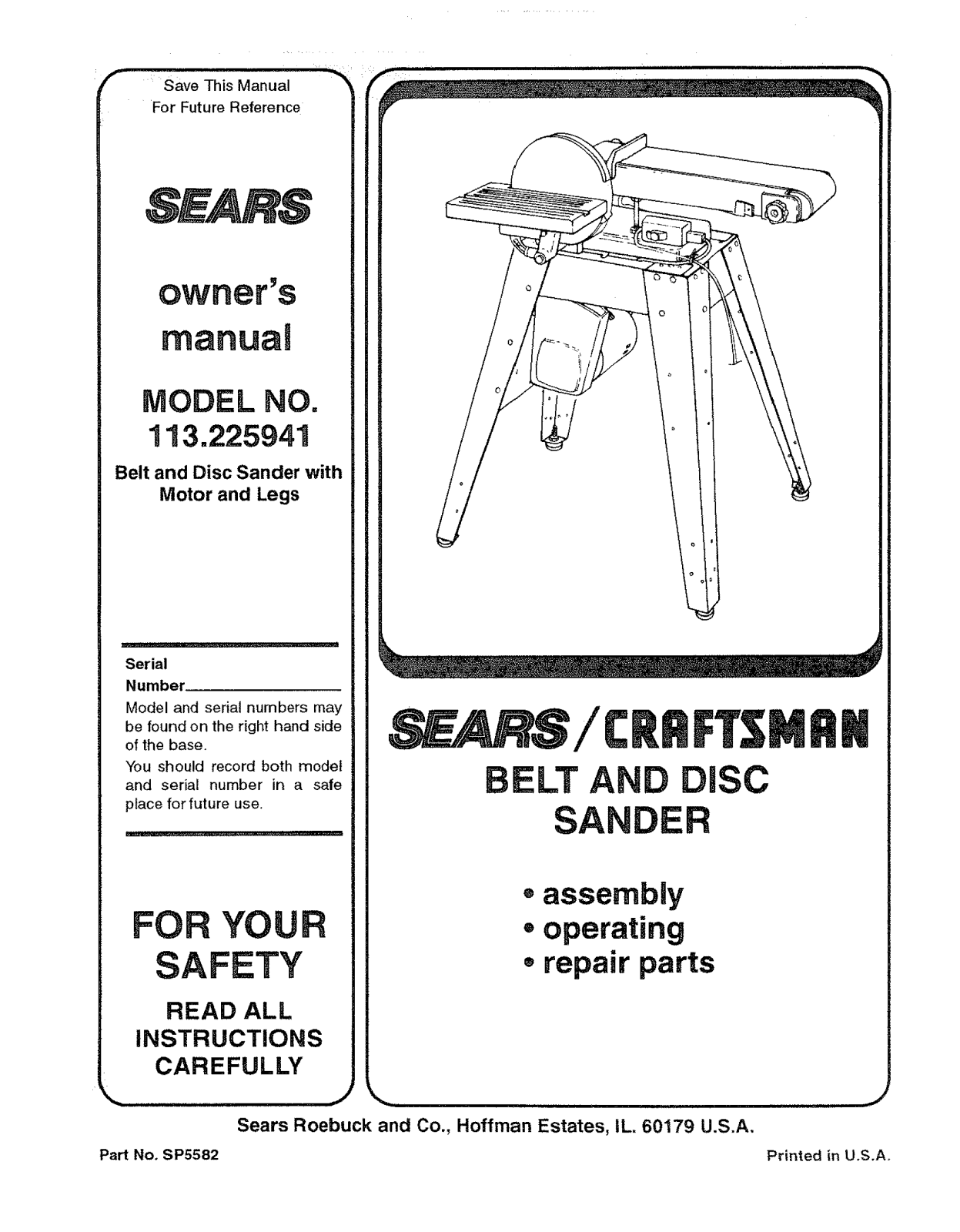 Craftsman 113.225941 User Manual
