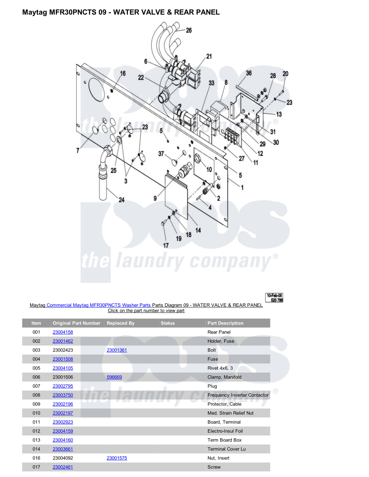 Maytag MFR30PNCTS Parts Diagram