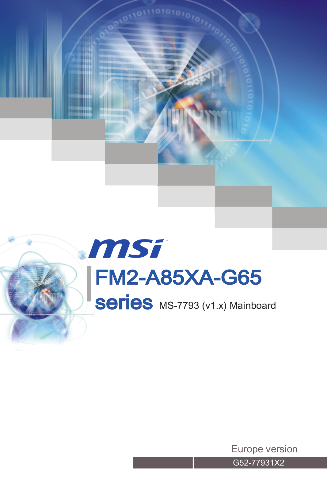 MSI FM2-A85XA- G65 User Manual