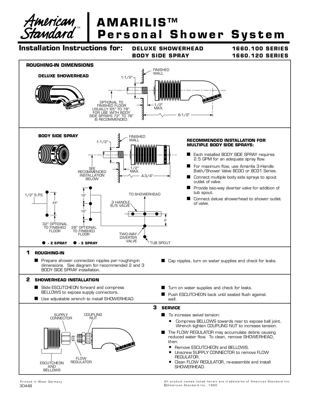 American Standard 1660.120, 1660.100 User Manual