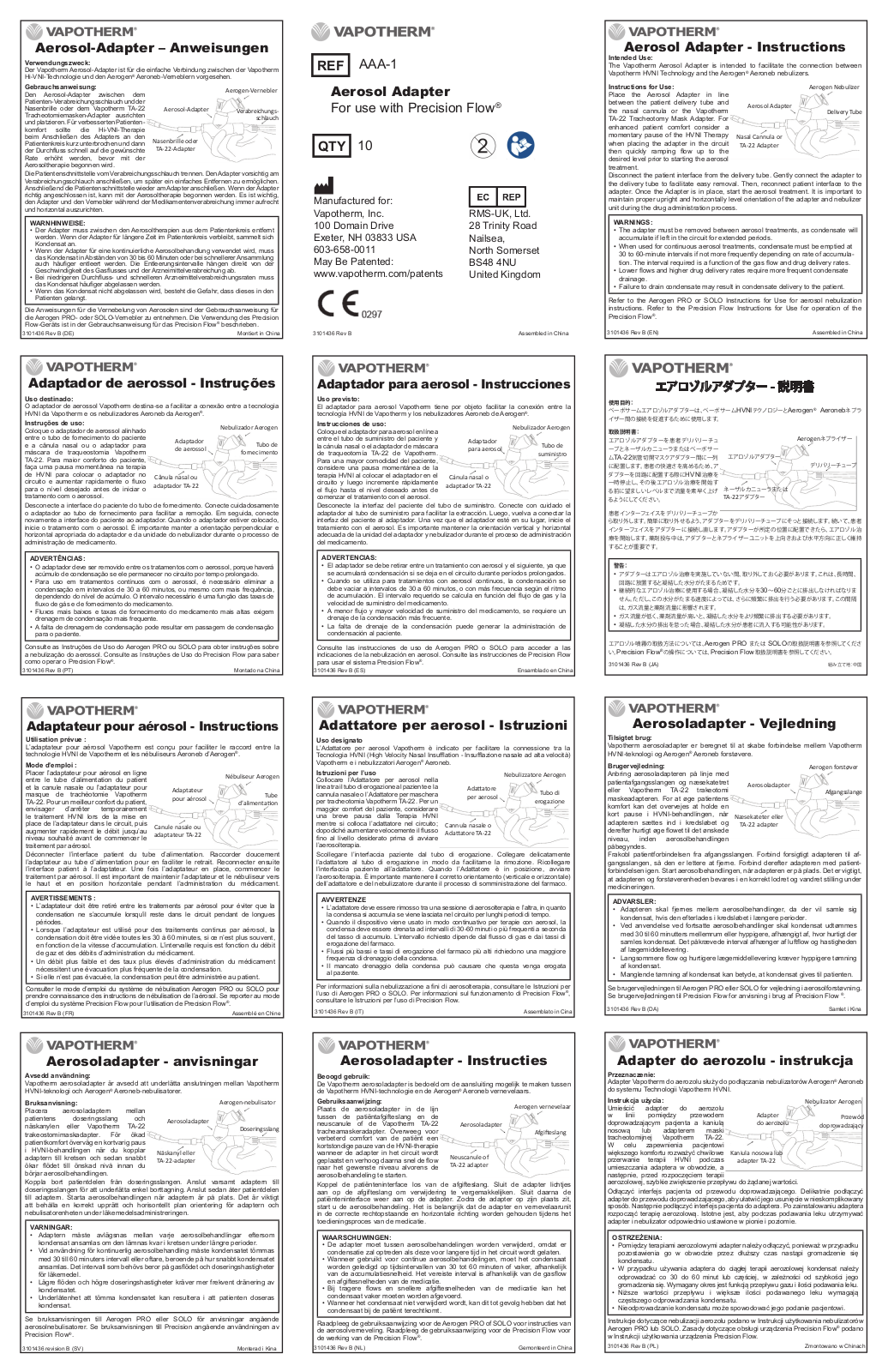 Vapotherm AAA-1 User Manual