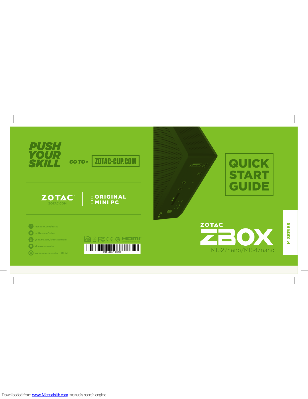 Zotac ZBOX MI527nano, ZBOX MI547nano Quick Start Manual