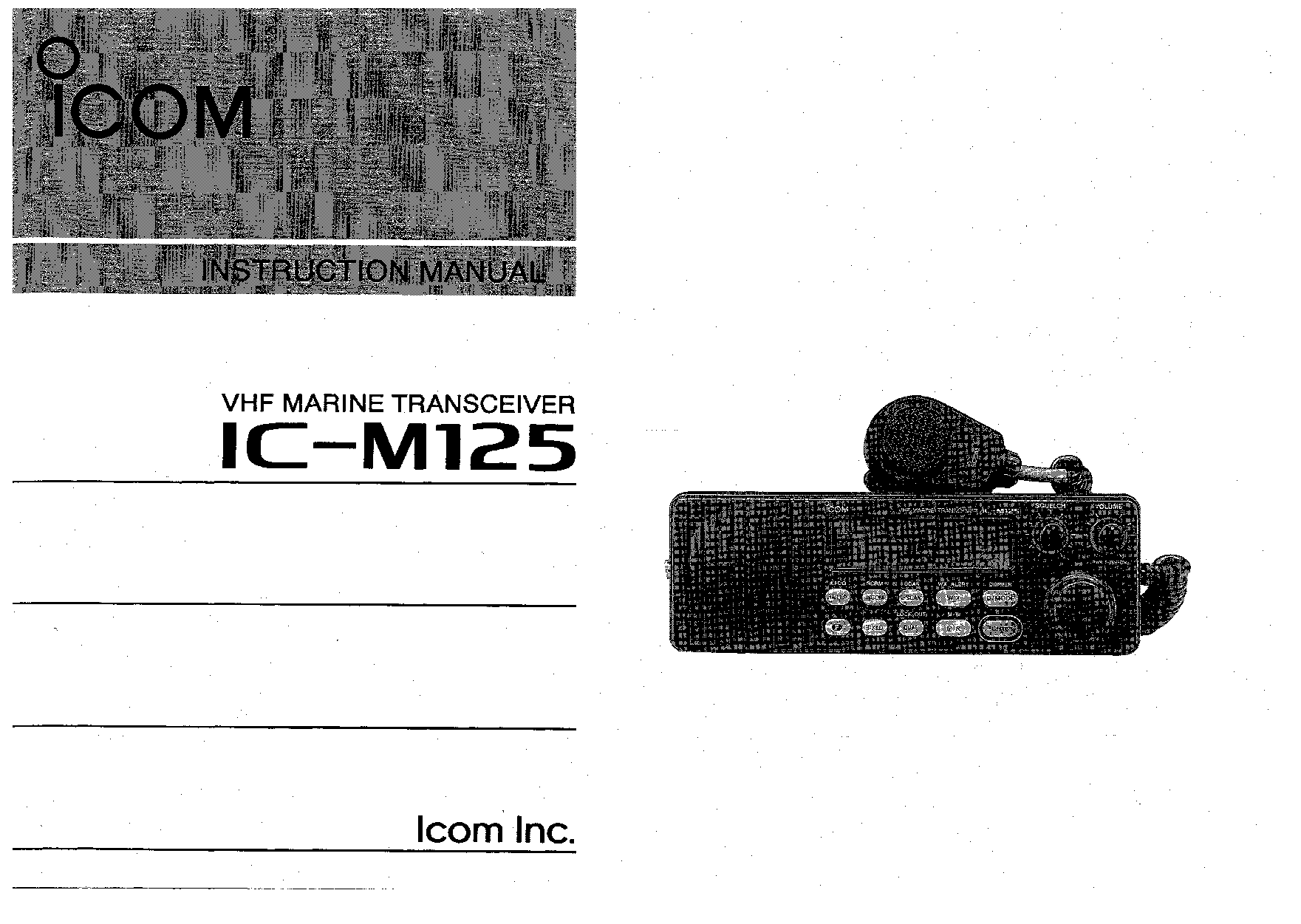 Icom IC-M125 User Manual