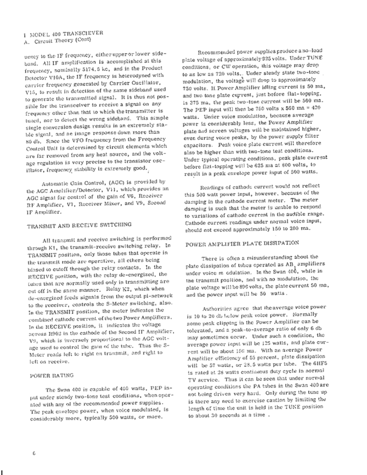 Swan 400 User Manual ((PAGE 04a))