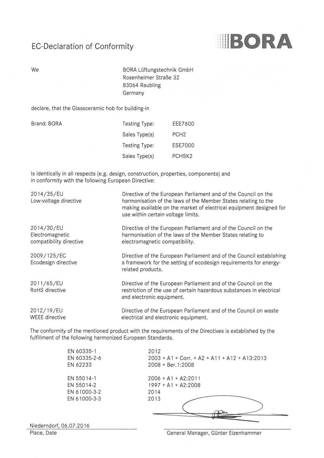 BORA PCH2 User Manual - ManualMachine.com