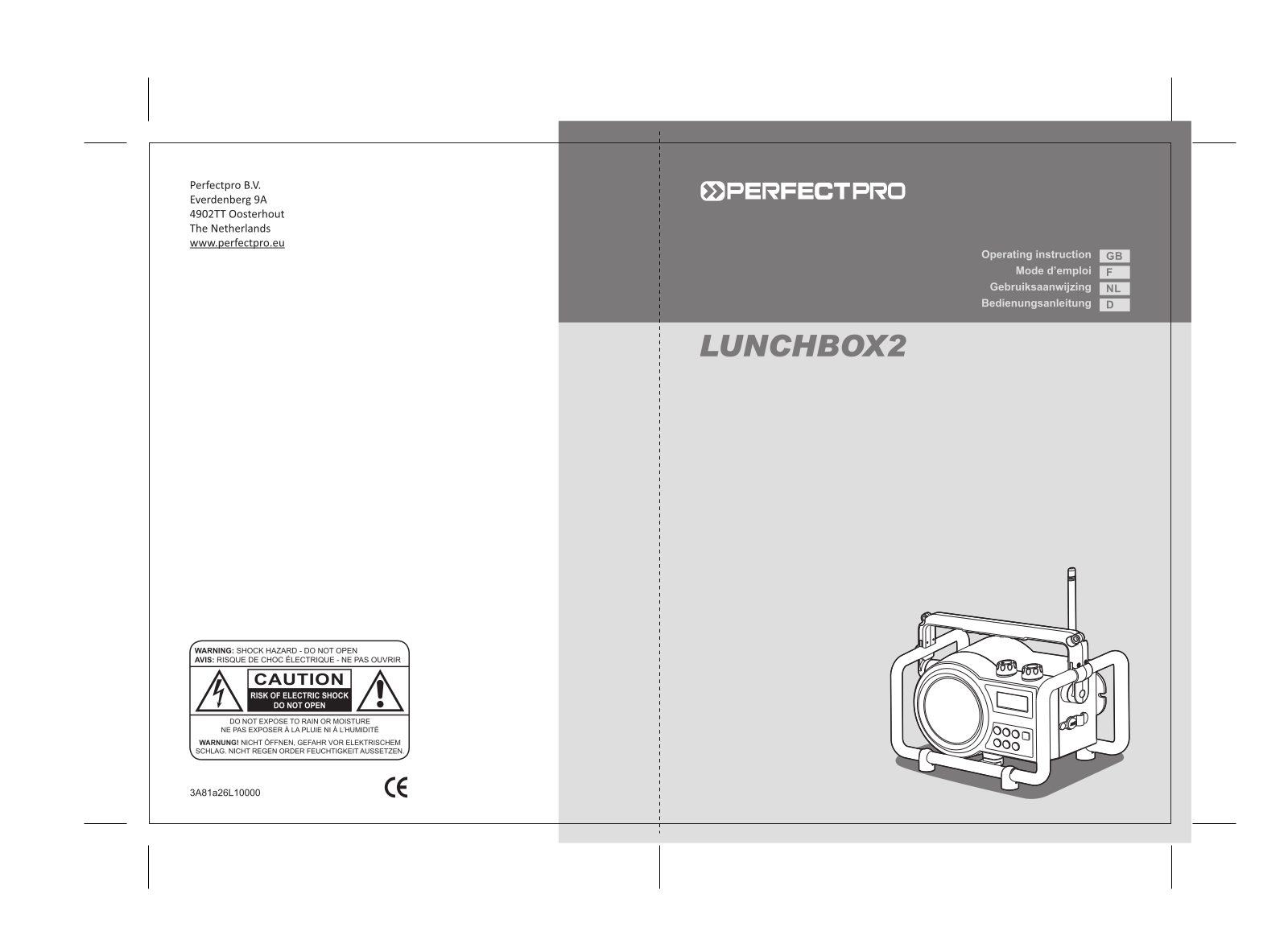 PERFECTPRO TOUGHBOX 2 Operating Instruction - ManualMachine.com