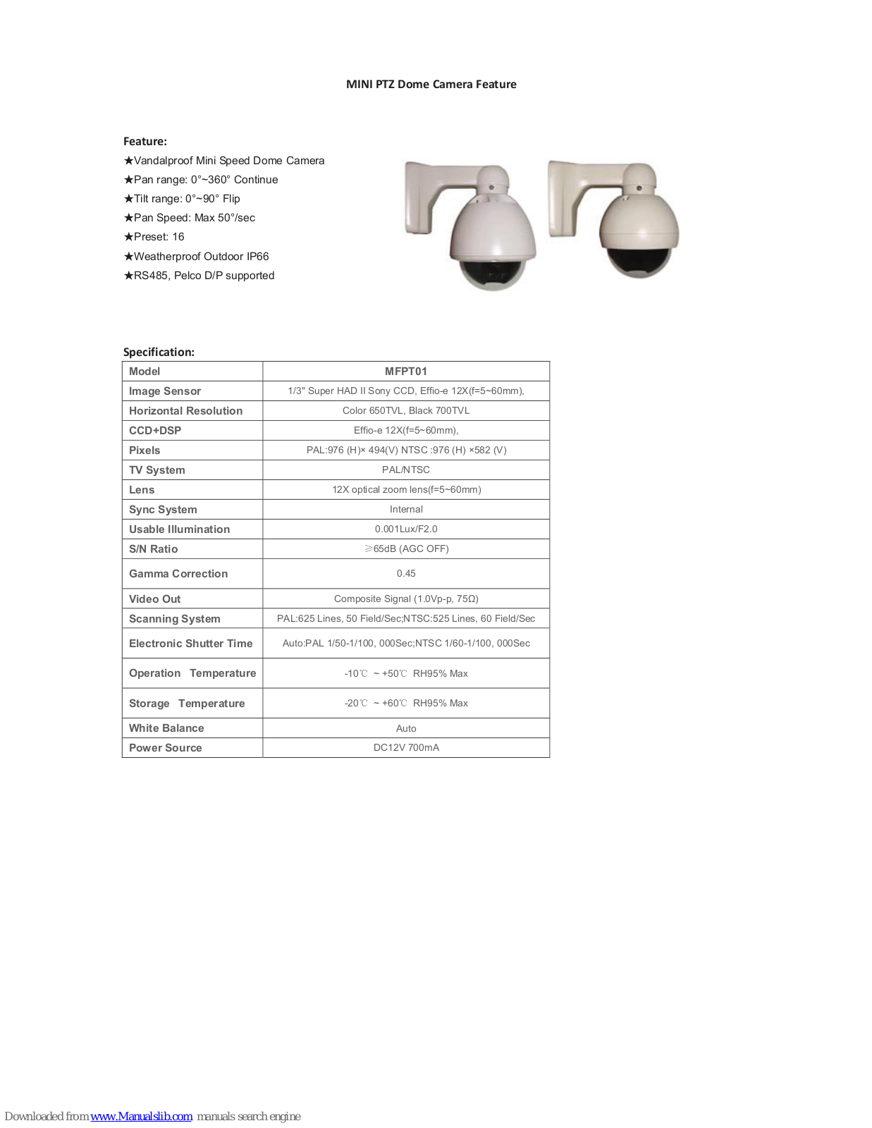 Microfast MFPT01 User Manual - ManualMachine.com