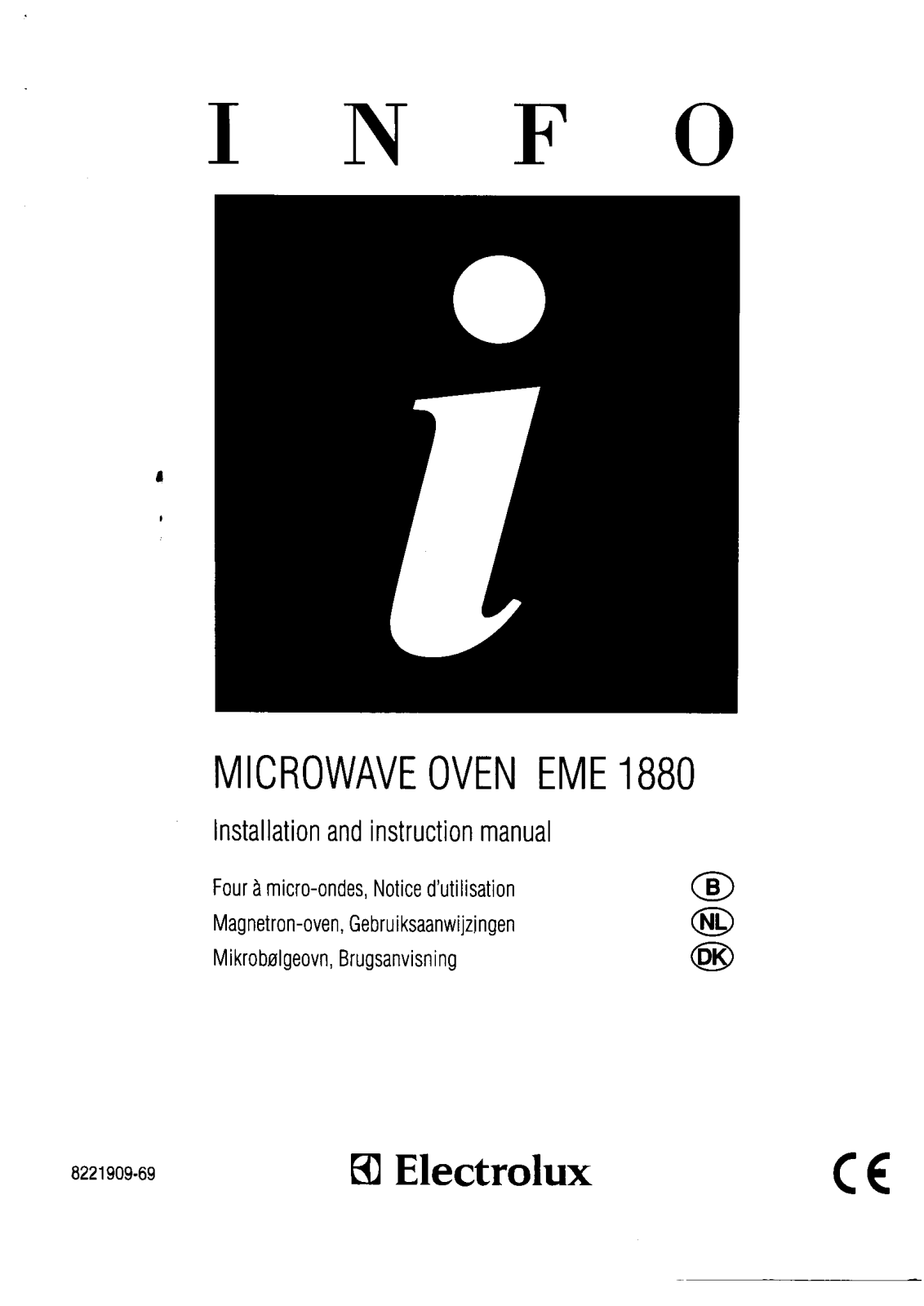 electrolux EME1880 User Manual