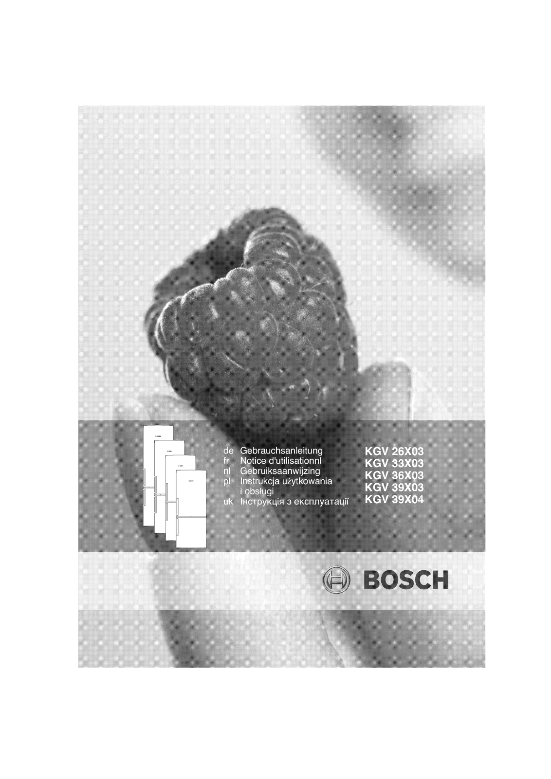 BOSCH KGV26X00 User Manual