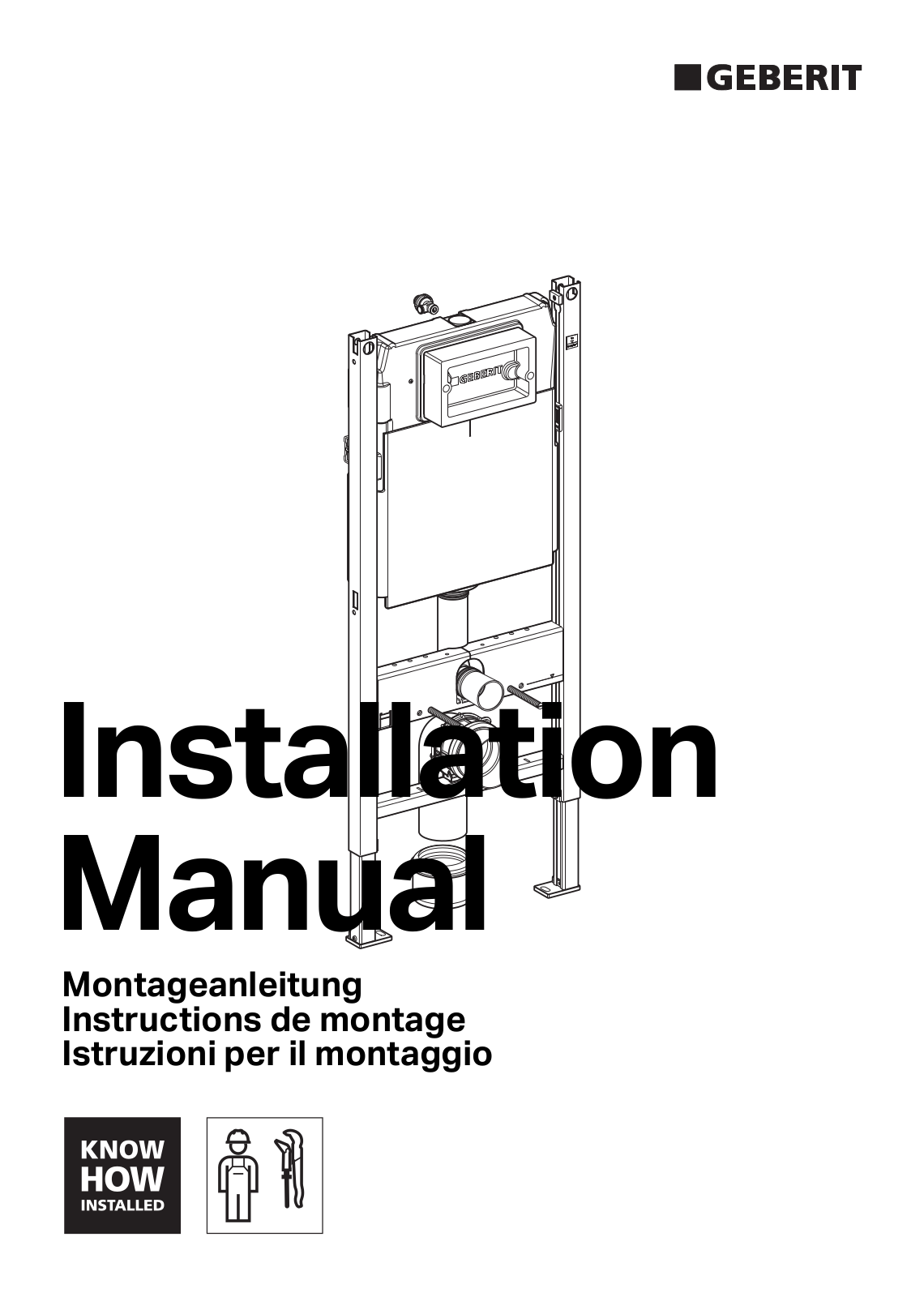 GEBERIT DUOFIX UP 182 458.161.21.1, DUOFIX UP 182 458.160.00.1 User Manual