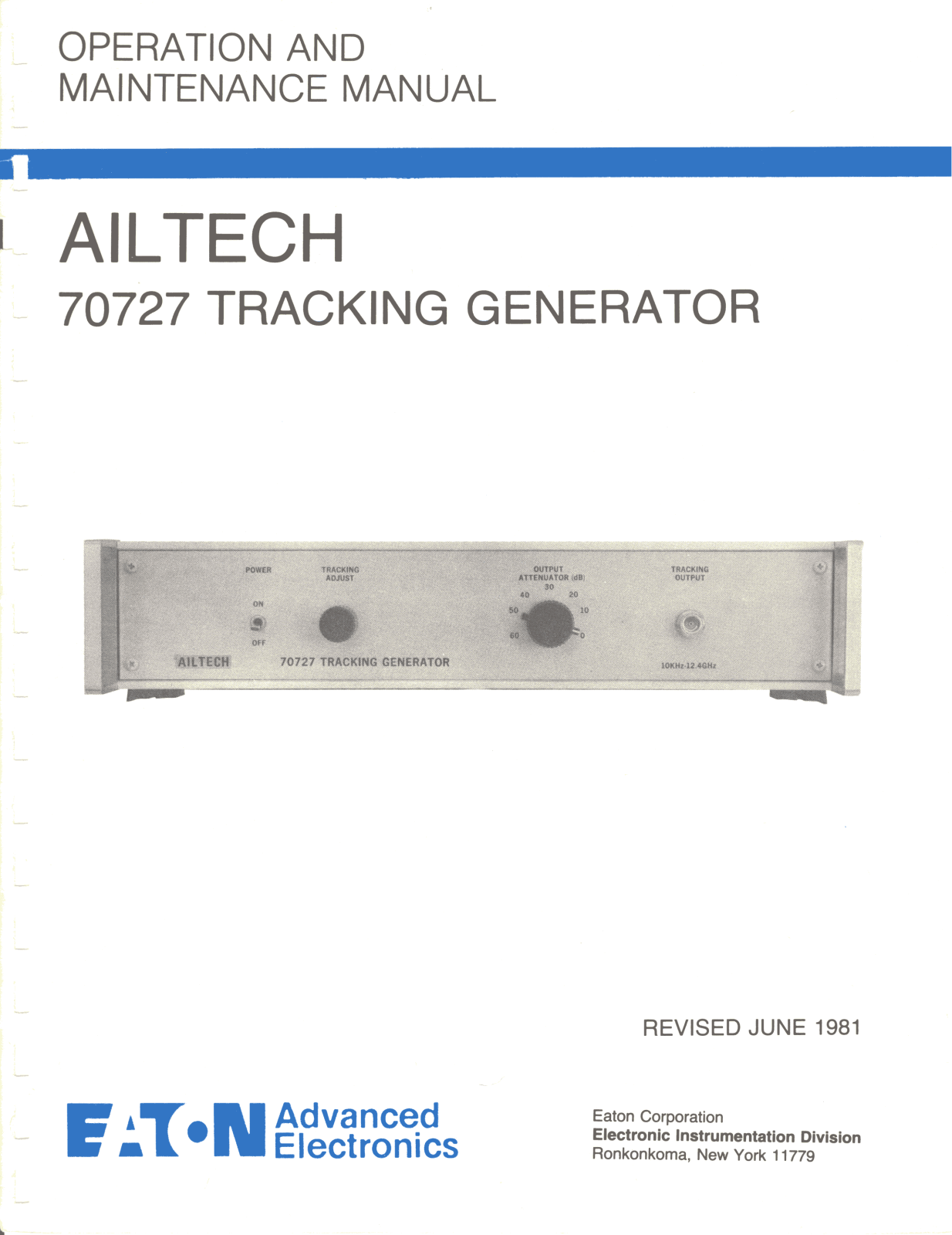 Ailtech 70727 Service manual