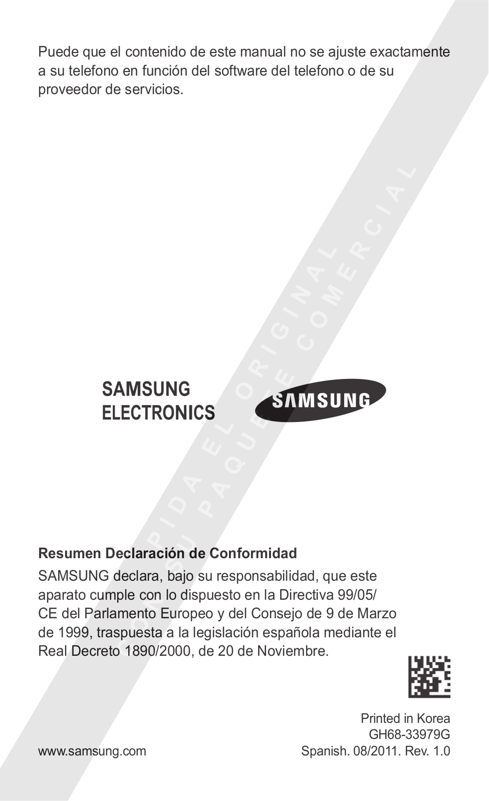 Samsung GT-S5260P Manual de Usuario