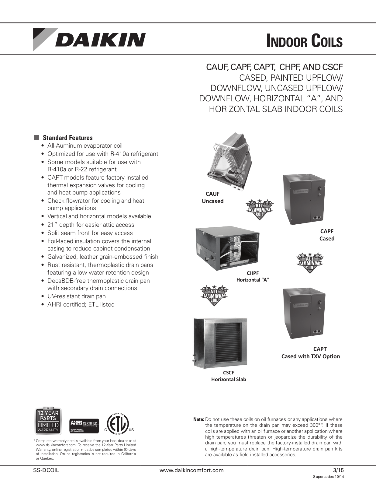 Goodman CAPF1824A6 User Manual