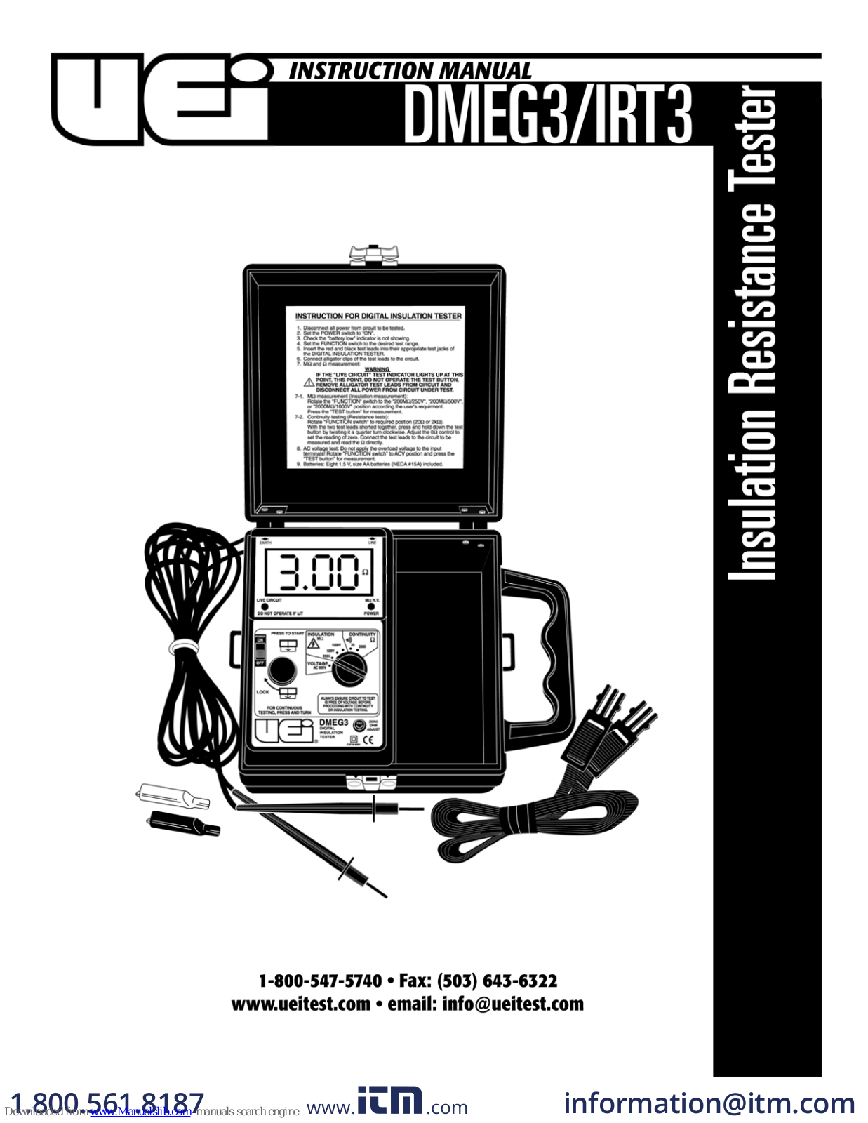 UEi DMEG3, IRT3 Instruction Manual