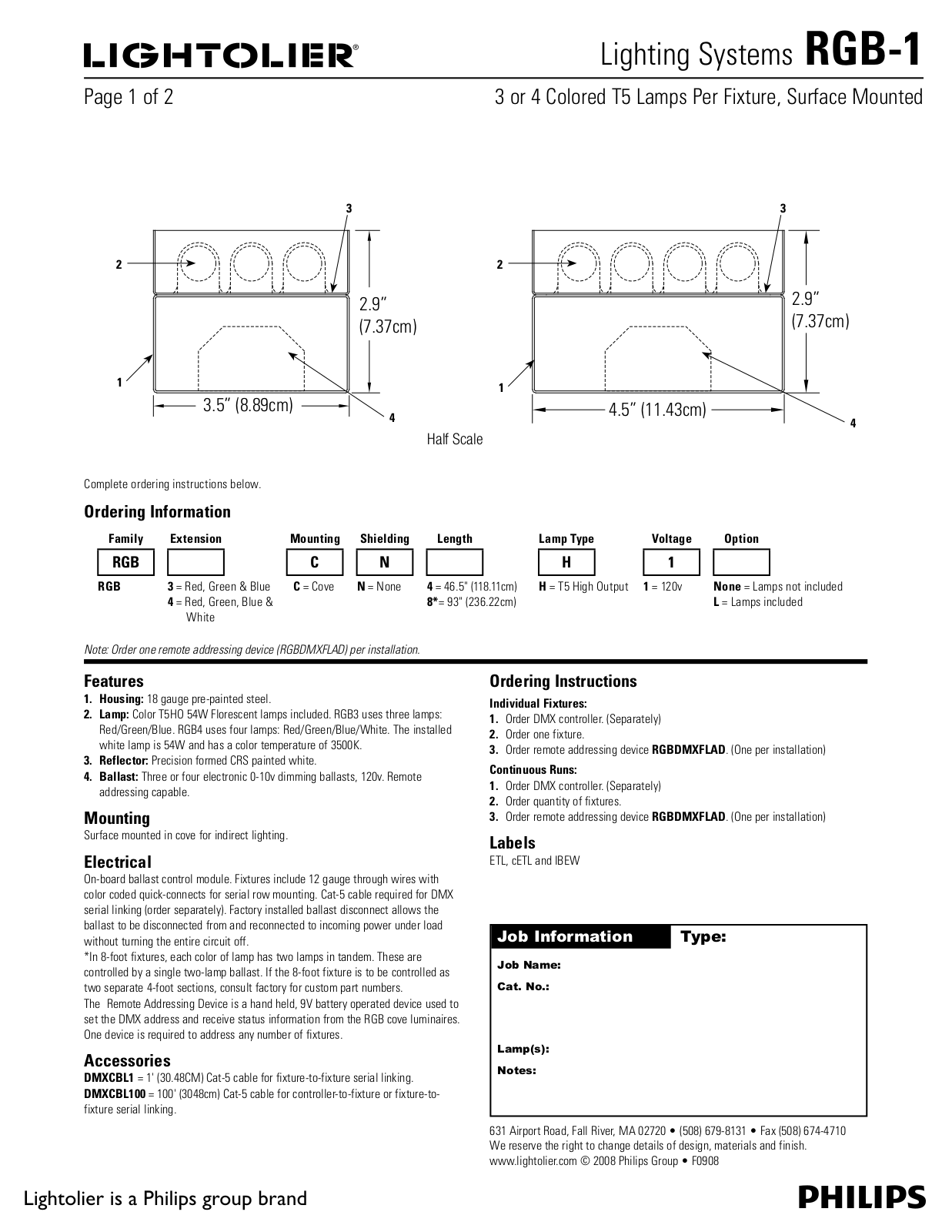 Lightolier RGB-1 User Manual