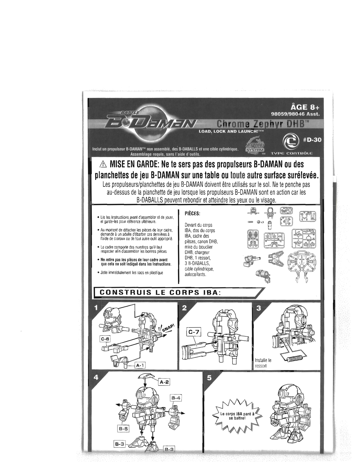 HASBRO B Daman Chrome Zephyr DHB User Manual