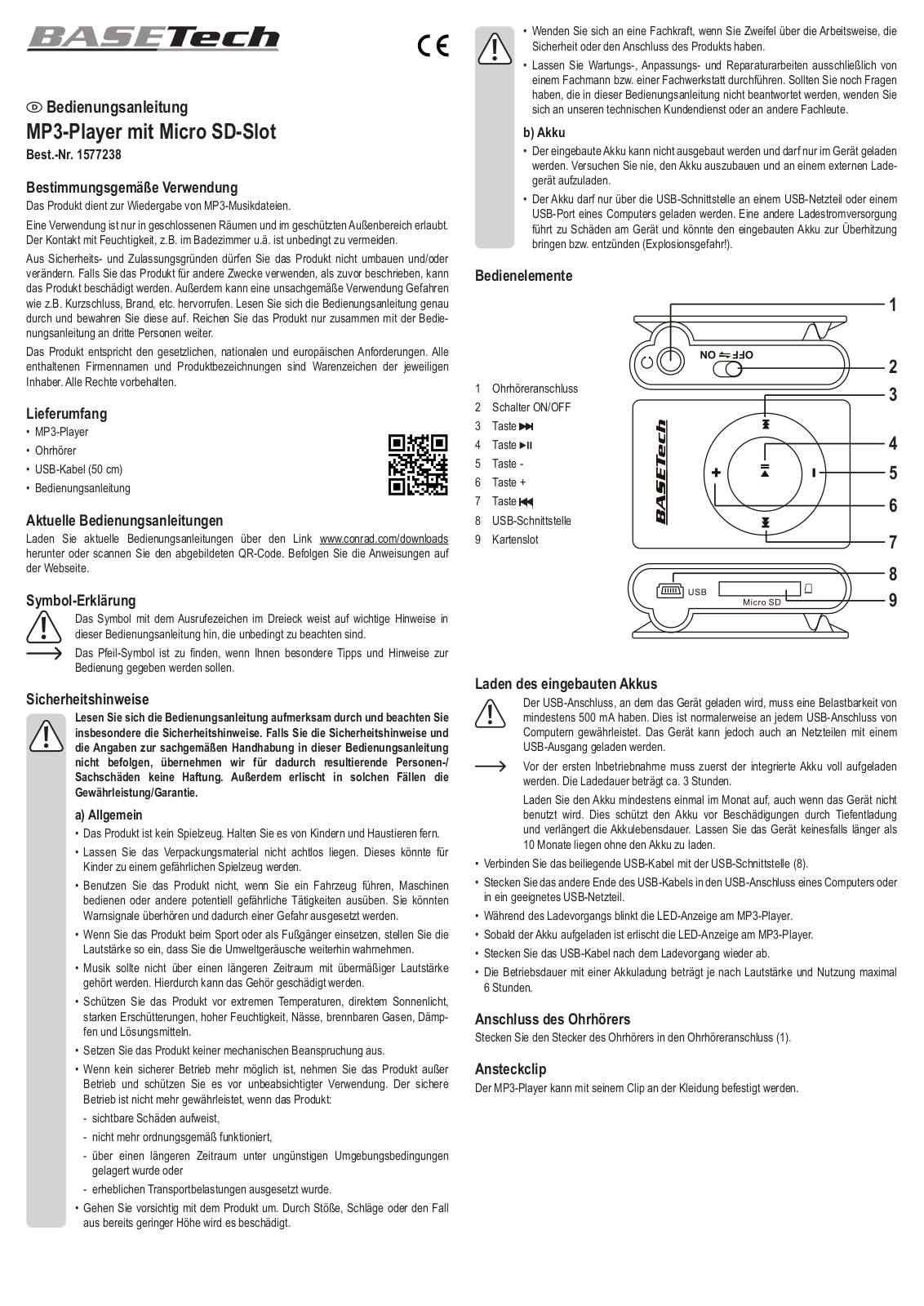 Basetech 1577238 User guide