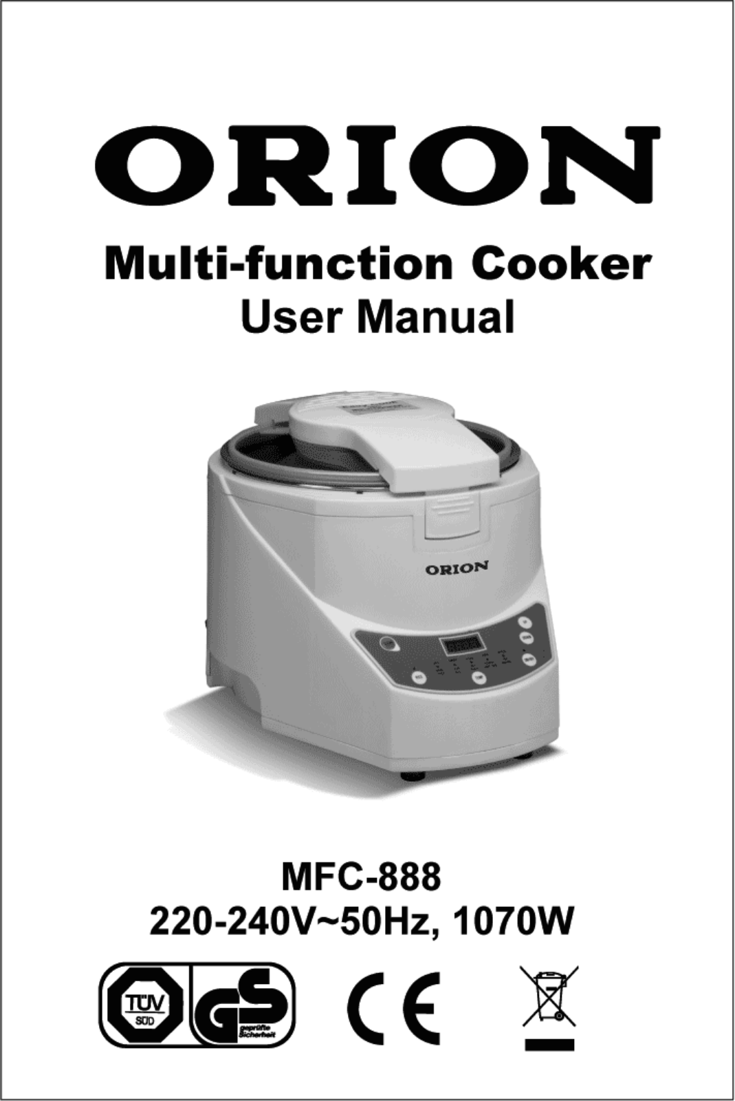 Orion MFC-888 User Manual