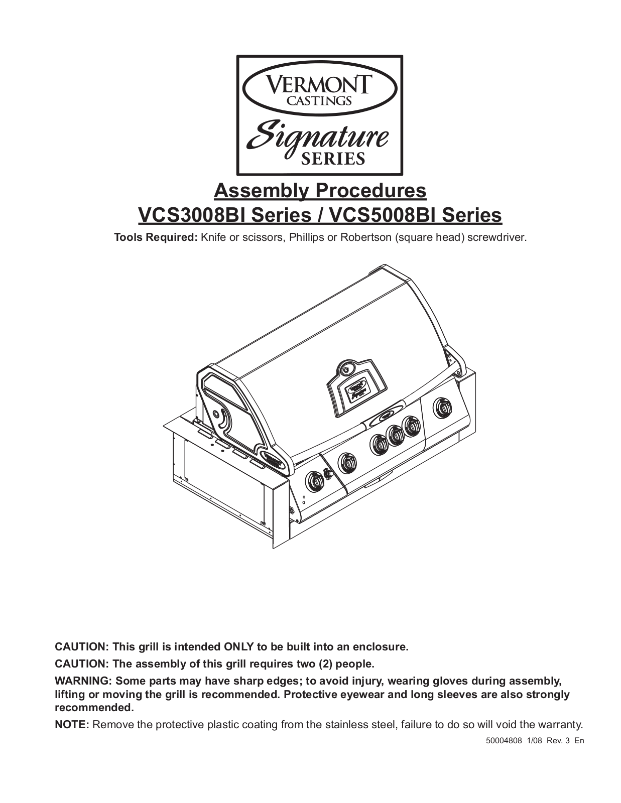 Vermont Castings Vcs5008b1 Installation Instruction