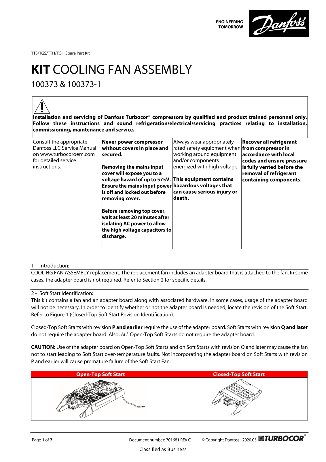 Danfoss 100373, 100373-1 Service guide