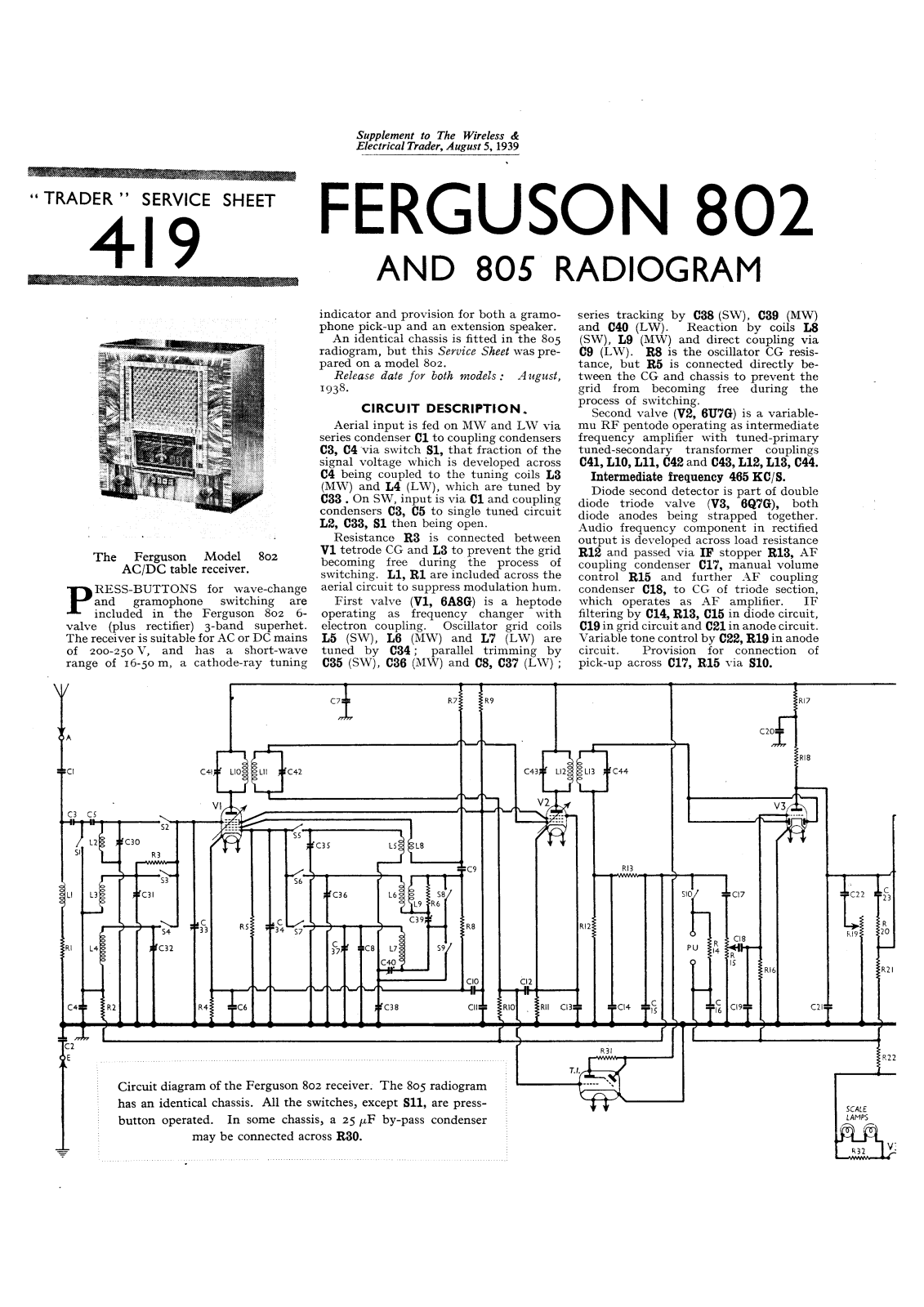 Ferguson 802 schematic