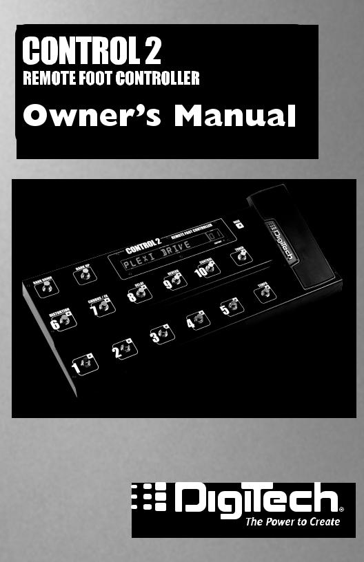 Digi Tech Control 2 Owner's Manual