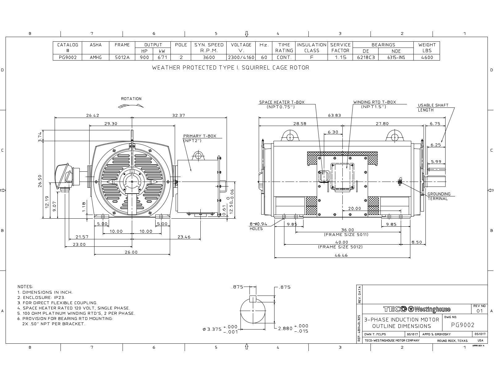 Teco PG9002 Reference Drawing