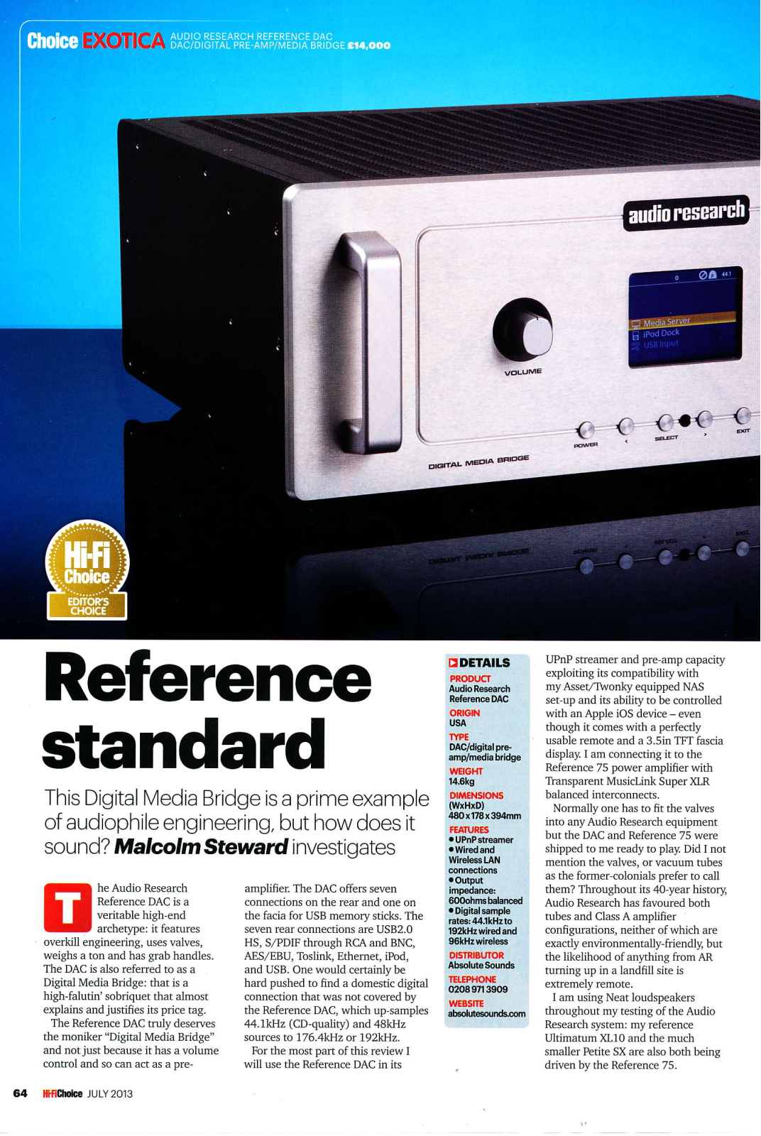 Audio research REF DAC User Manual - ManualMachine.com