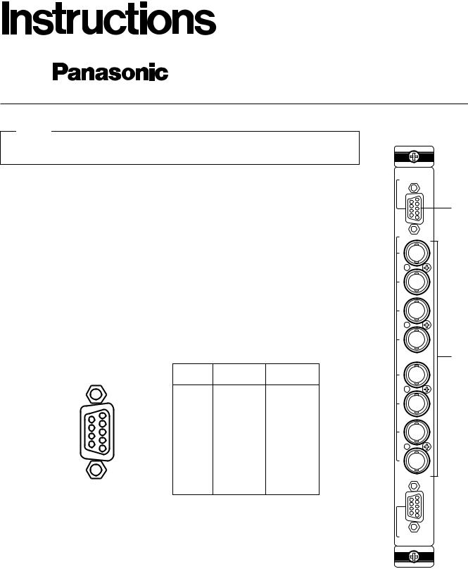 Panasonic WV-PB5508 User Manual