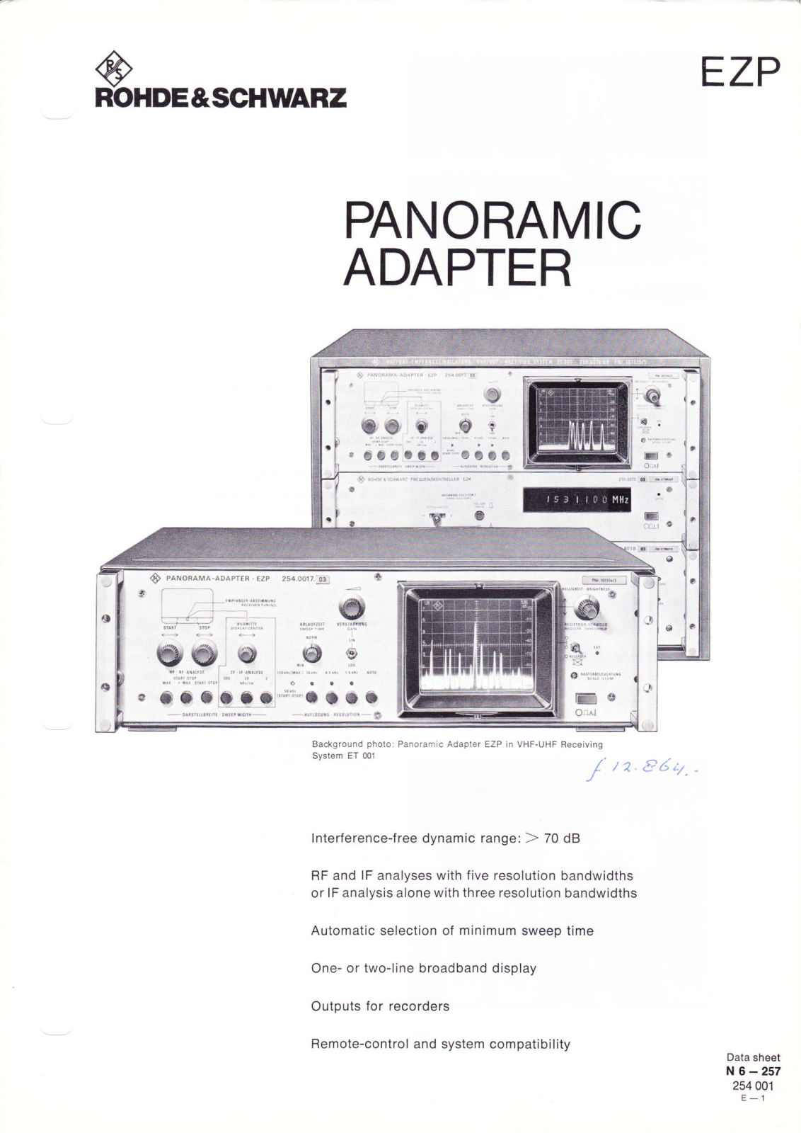 Rohde & Schwarz EZP Datasheet - ManualMachine.com