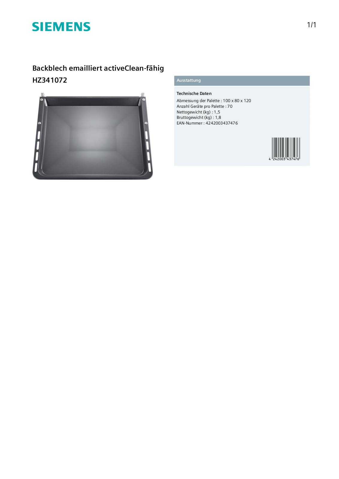 Siemens HZ341072 User Manual